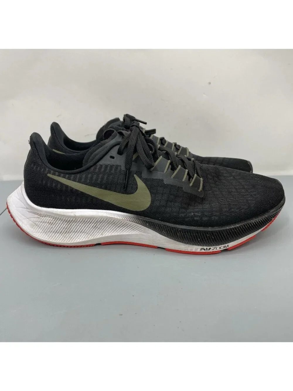 Nike Air Zoom Pegasus 37 Sneakers Shoes Running Training Black Mens 10